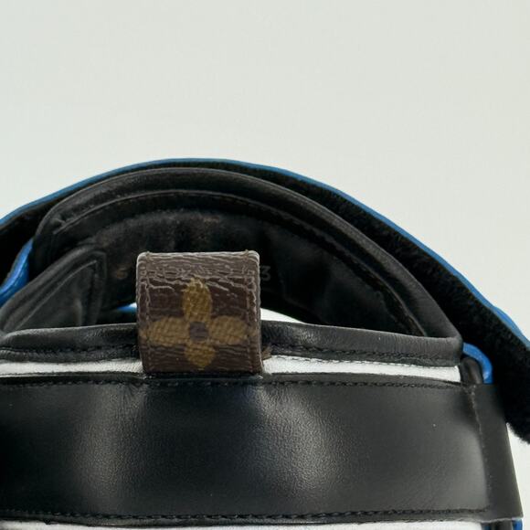 Louis Vuitton Pool Pillow Strap Sandals Blue Designer Rare Leather US 8.5 39 - Picture 9 of 15